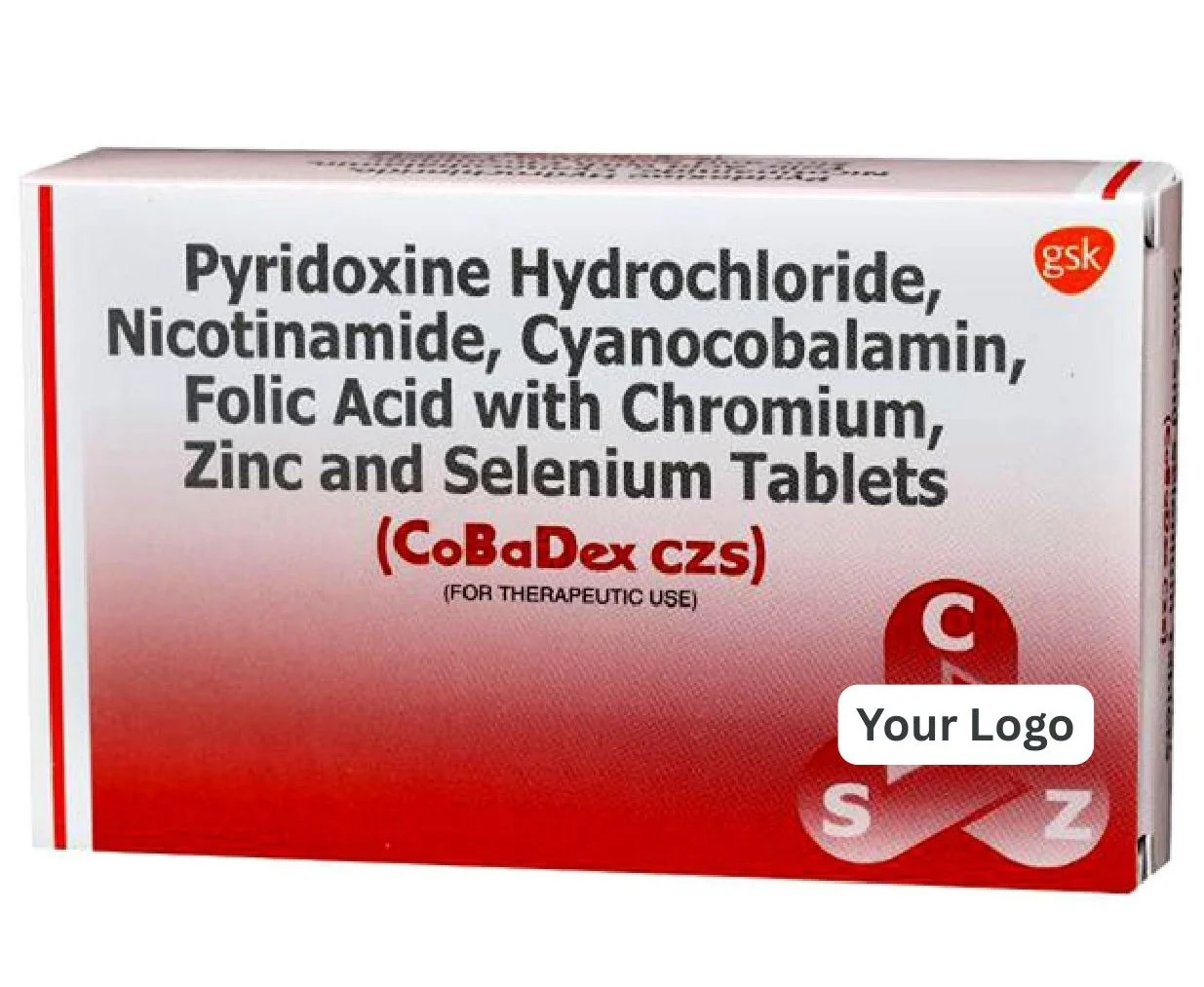 Pyridoxine, Nicotinamide, Folic Acid, Cyanocobalamin, Chromium, Selenium + Zinc Tablet